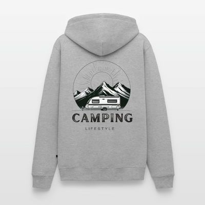 Camping Lifestyle - Herren Camping Hoodie - Grau meliert
