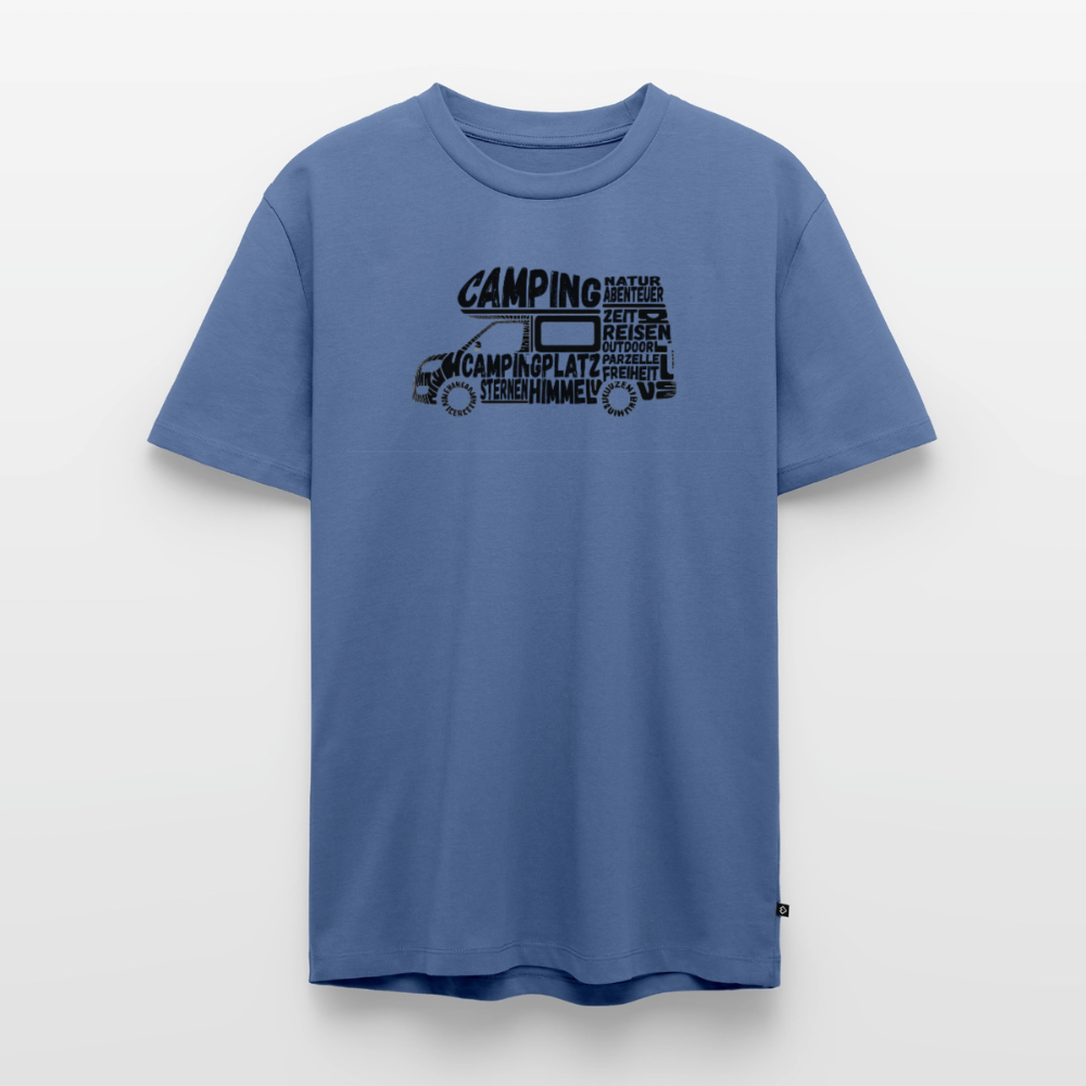 Camping Typografie - Herren Camping T-Shirt - Taubenblau