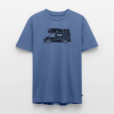 Camping Typografie - Herren Camping T-Shirt - Taubenblau