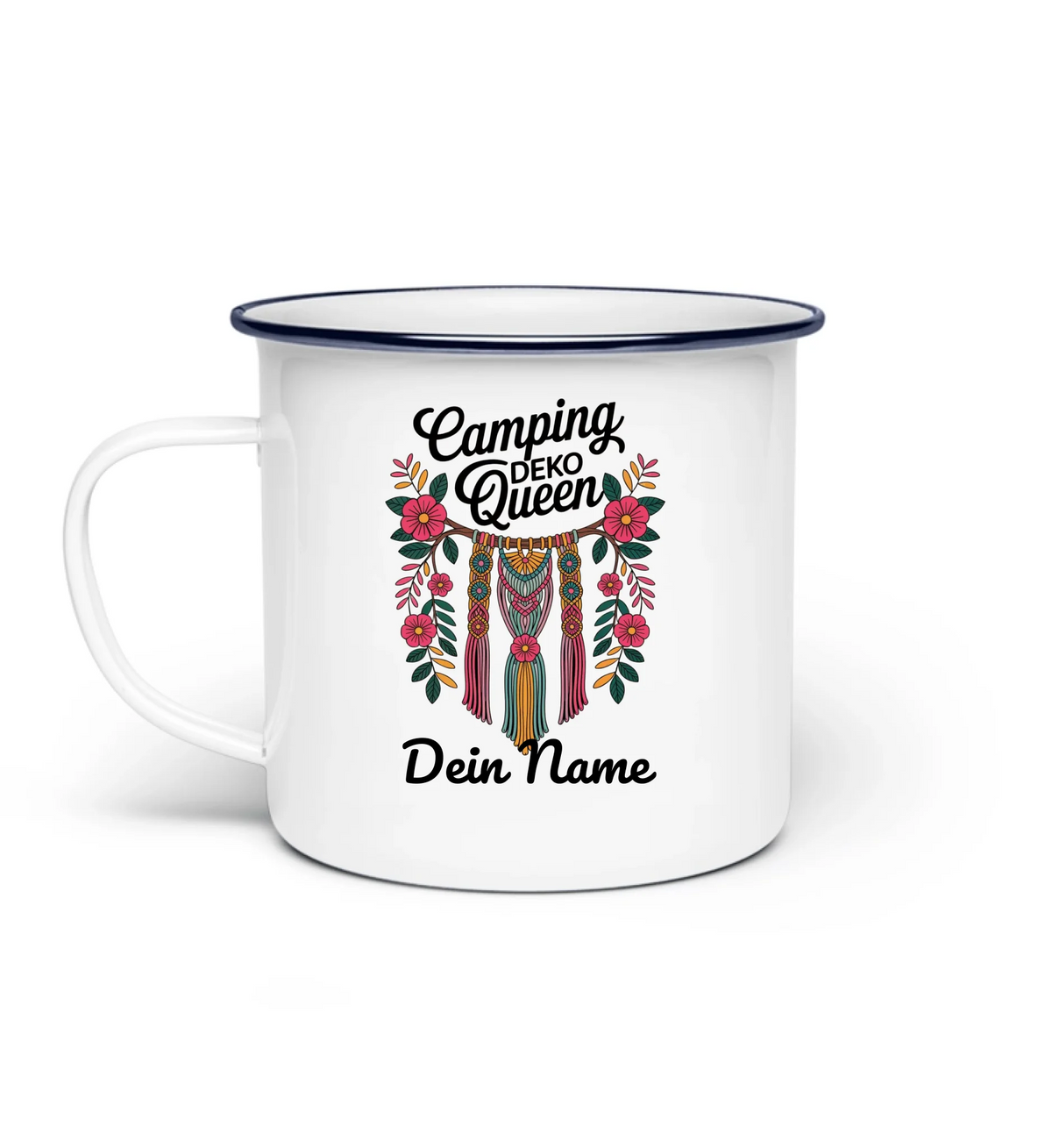 Camping Deko Queen - Emaille Tasse