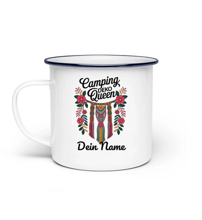 Camping Deko Queen - Emaille Tasse