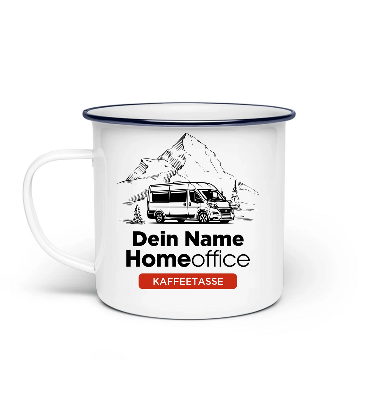 Homeoffice - Emaile Kaffeetasse - Personalisierbar