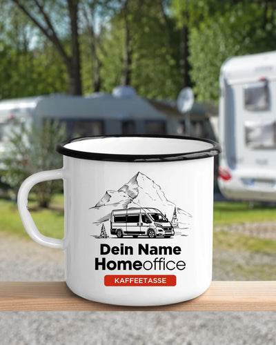 Emaille Tasse Campingplatz Mockup