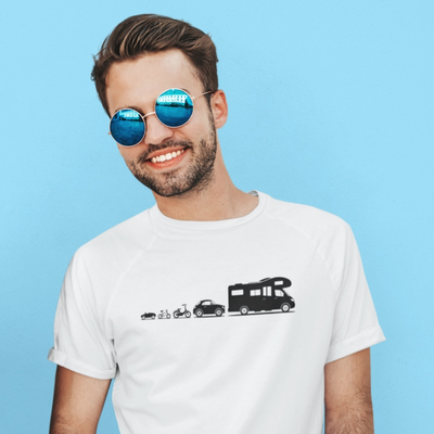 Evolution Wohnmobil - Herren Camping T-Shirt