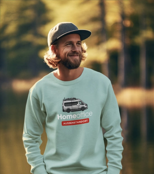 Herren Camping T-Shirt Homeoffice im Van