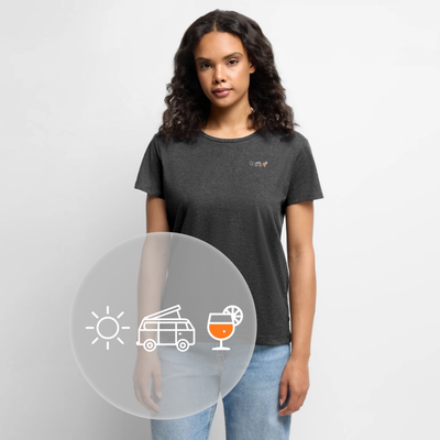 Sonne Bulli Aperol - Damen Camping T-Shirt